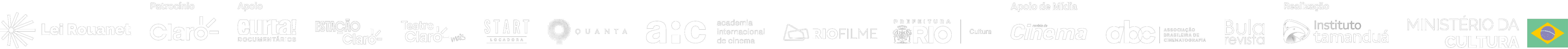 Logotipos dos parceiros do festival